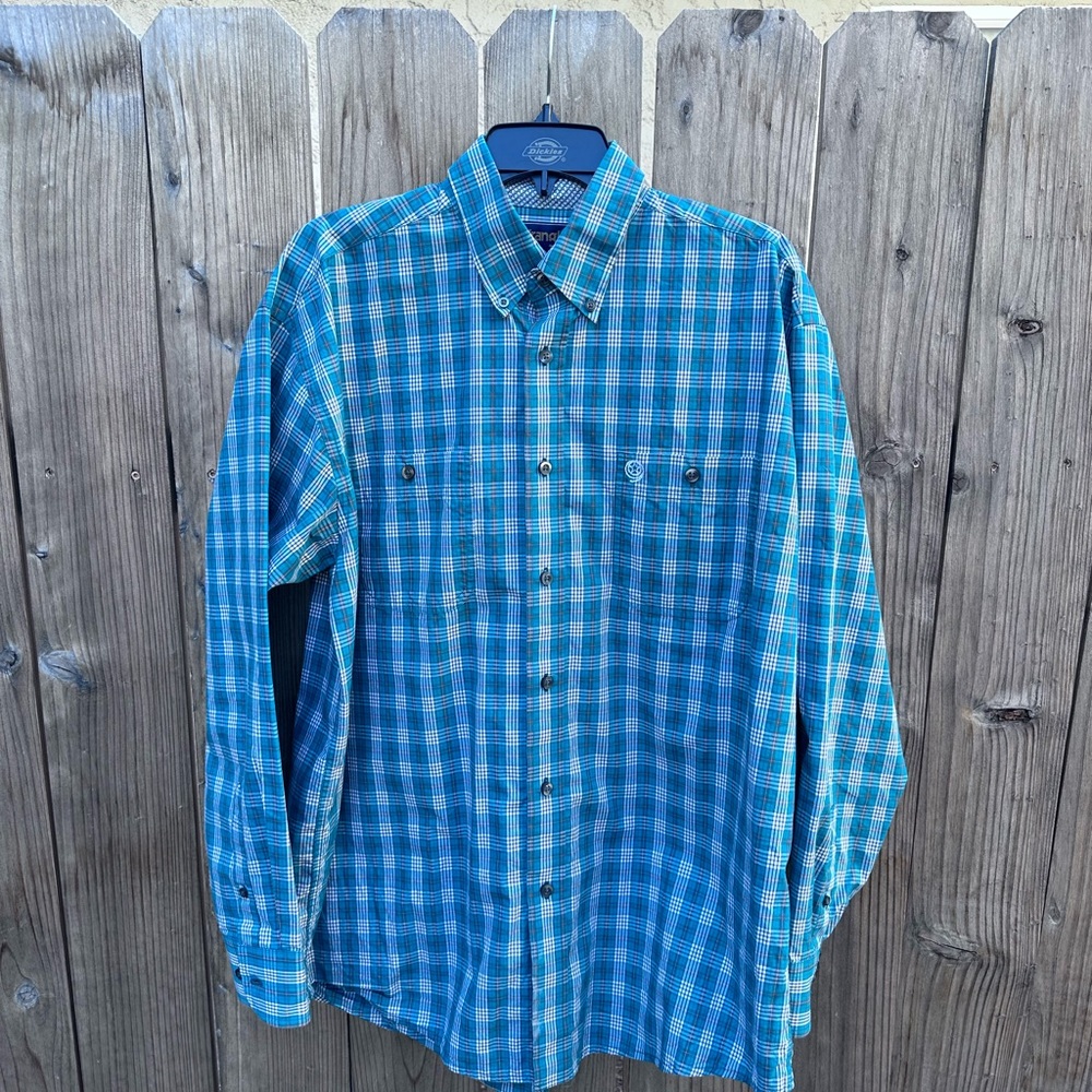 Men’s striped button up western shirt